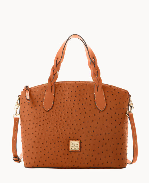 Ostrich Celeste Satchel