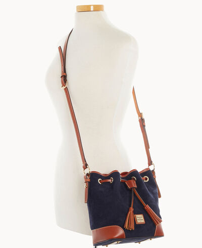 Suede Crossbody Drawstring
