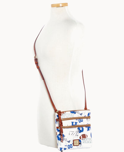Collegiate University of Kentucky North South Triple Zip Crossbody