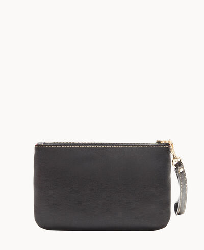 Saffiano Triple Zip Wristlet