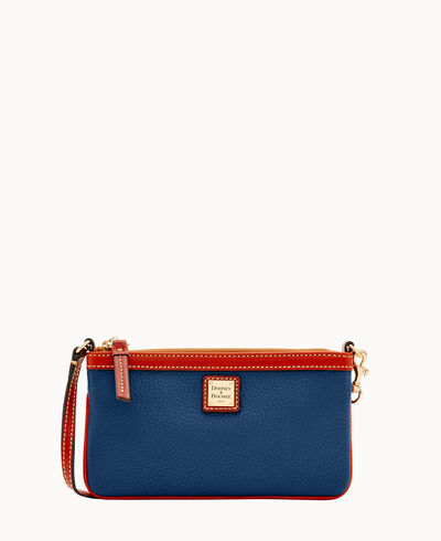 Pebble Grain Large Slim Wristlet