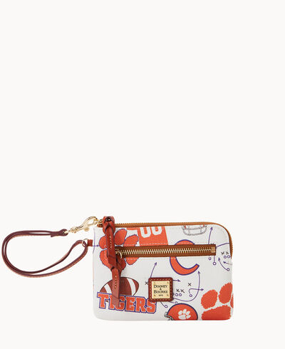 Collegiate Clemson University Zip Around Wristlet