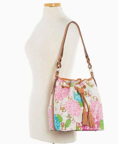 Hydrangea Monogram Tasha Drawstring