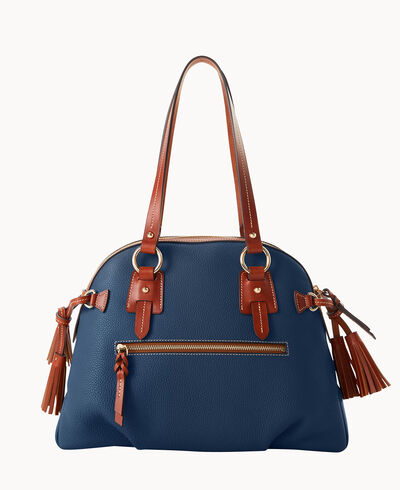 Pebble Grain Domed Satchel