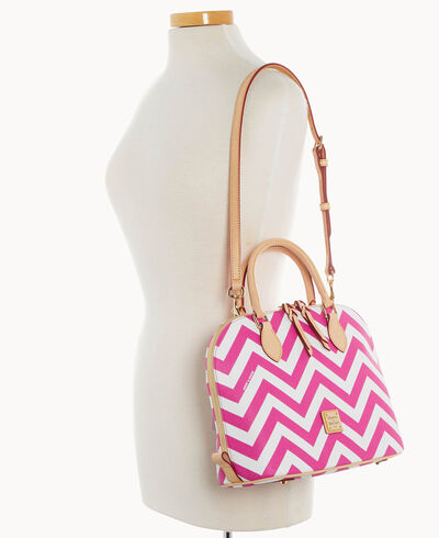 Chevron Zip Zip Satchel