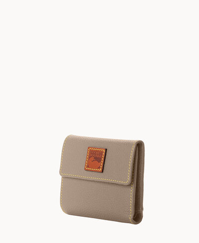 Pebble Grain Small Flap Credit Card Wallet