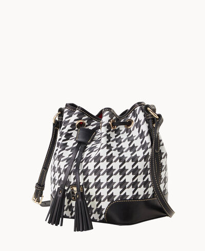 Houndstooth Crossbody Drawstring