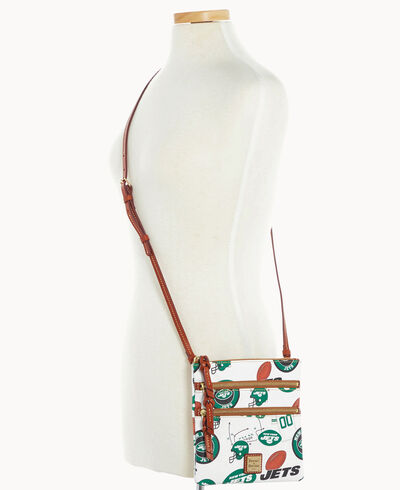NFL Jets North South Triple Zip Crossbody