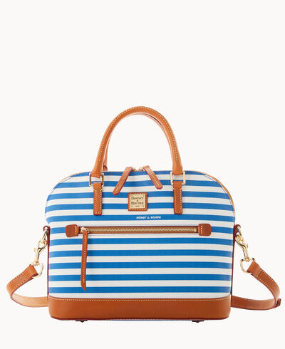 Sullivan Coated Cotton Domed Zip Satchel