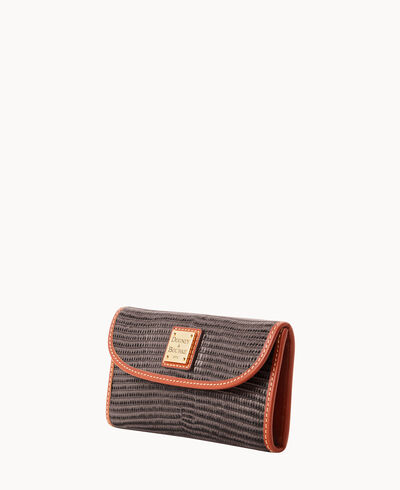Embossed Lizard Continental Clutch