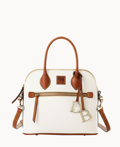 Pebble Grain Domed Satchel