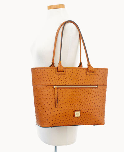 Ostrich Large Zip Tote