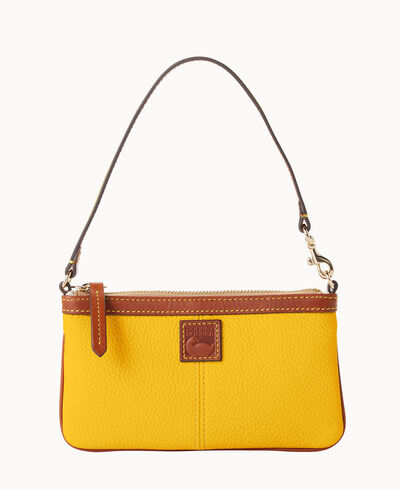 Pebble Grain Large Slim Wristlet