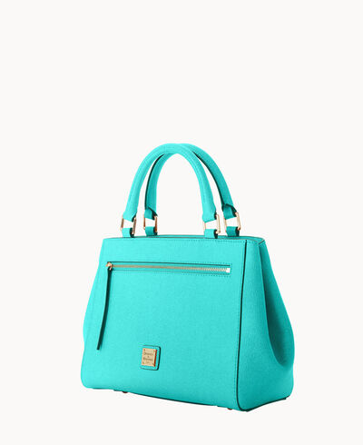 Saffiano Small Zip Satchel