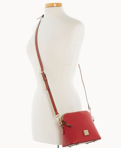 Pebble Grain Domed Crossbody