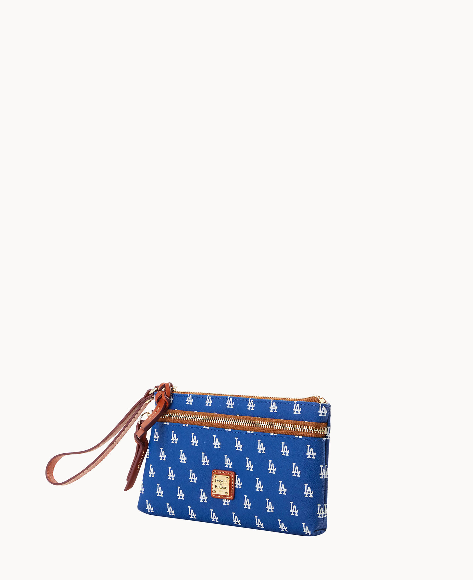 MLB Dodgers Double Zip Wristlet