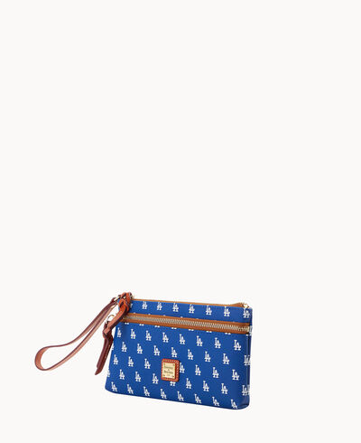 MLB Dodgers Double Zip Wristlet