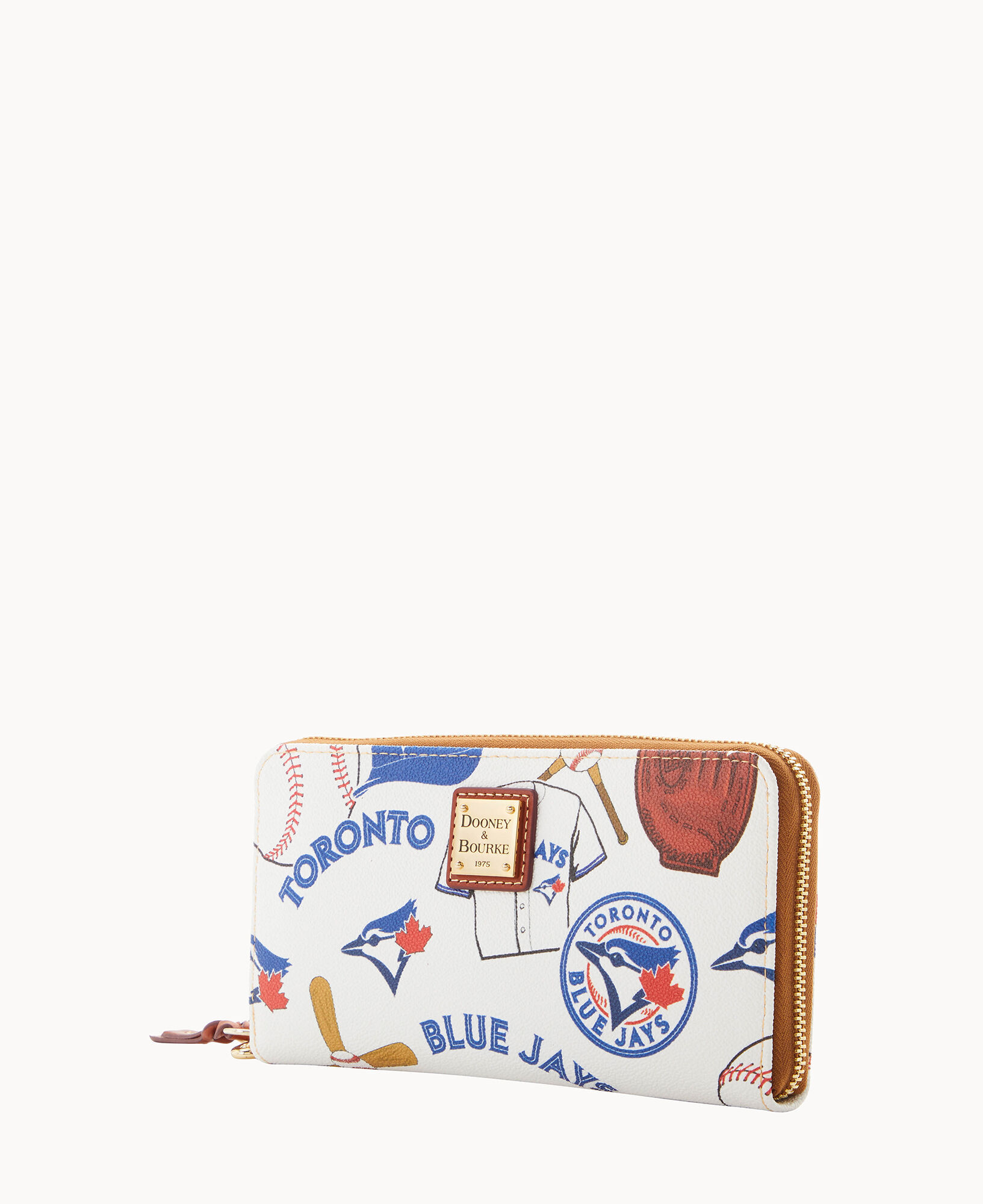 MLB Blue Jays Large Zip Around Wristlet