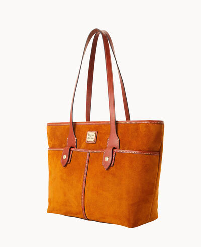 Suede Double Pocket Tote