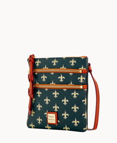 NFL Saints Triple Zip Crossbody