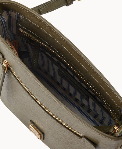Saffiano Small Zip Crossbody