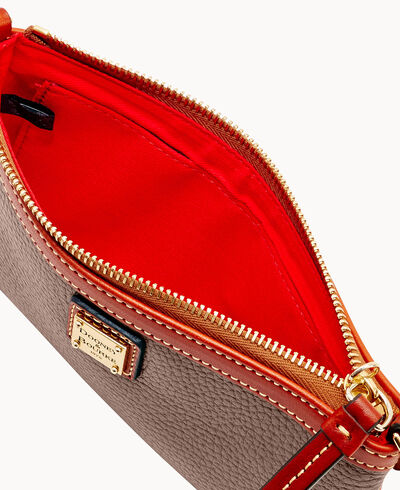Pebble Grain Large Slim Wristlet