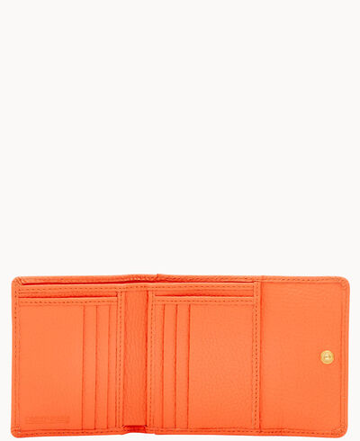 Pebble Grain Small Flap Credit Card Wallet