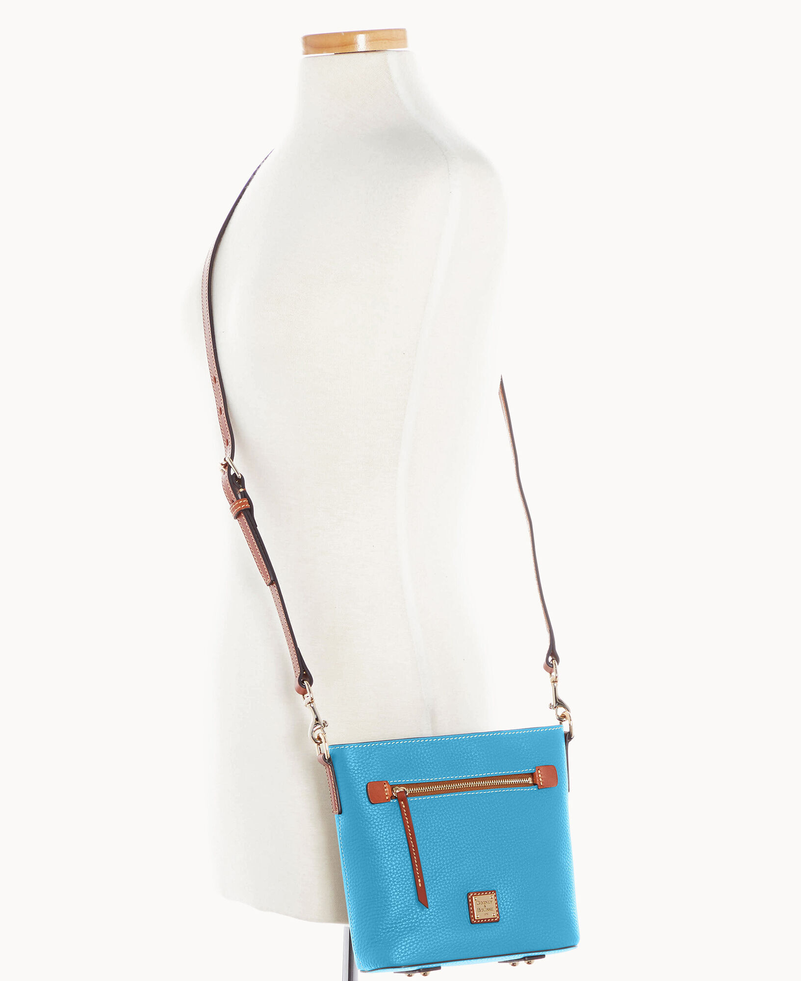 Dooney & bourke pebble leather small zip top satchel deals