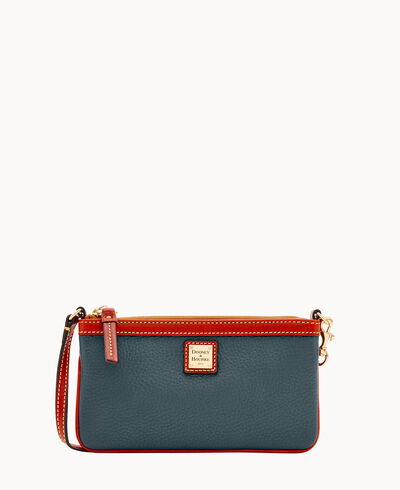 Pebble Grain Large Slim Wristlet