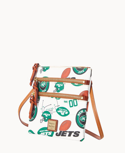 NFL Jets North South Triple Zip Crossbody