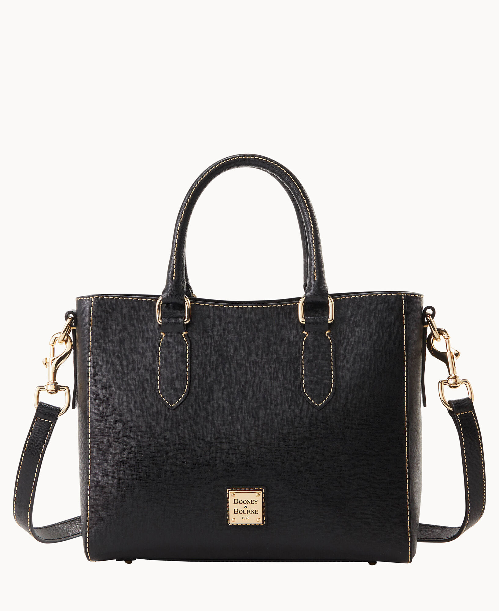 Camden saffiano shop double pocket tote