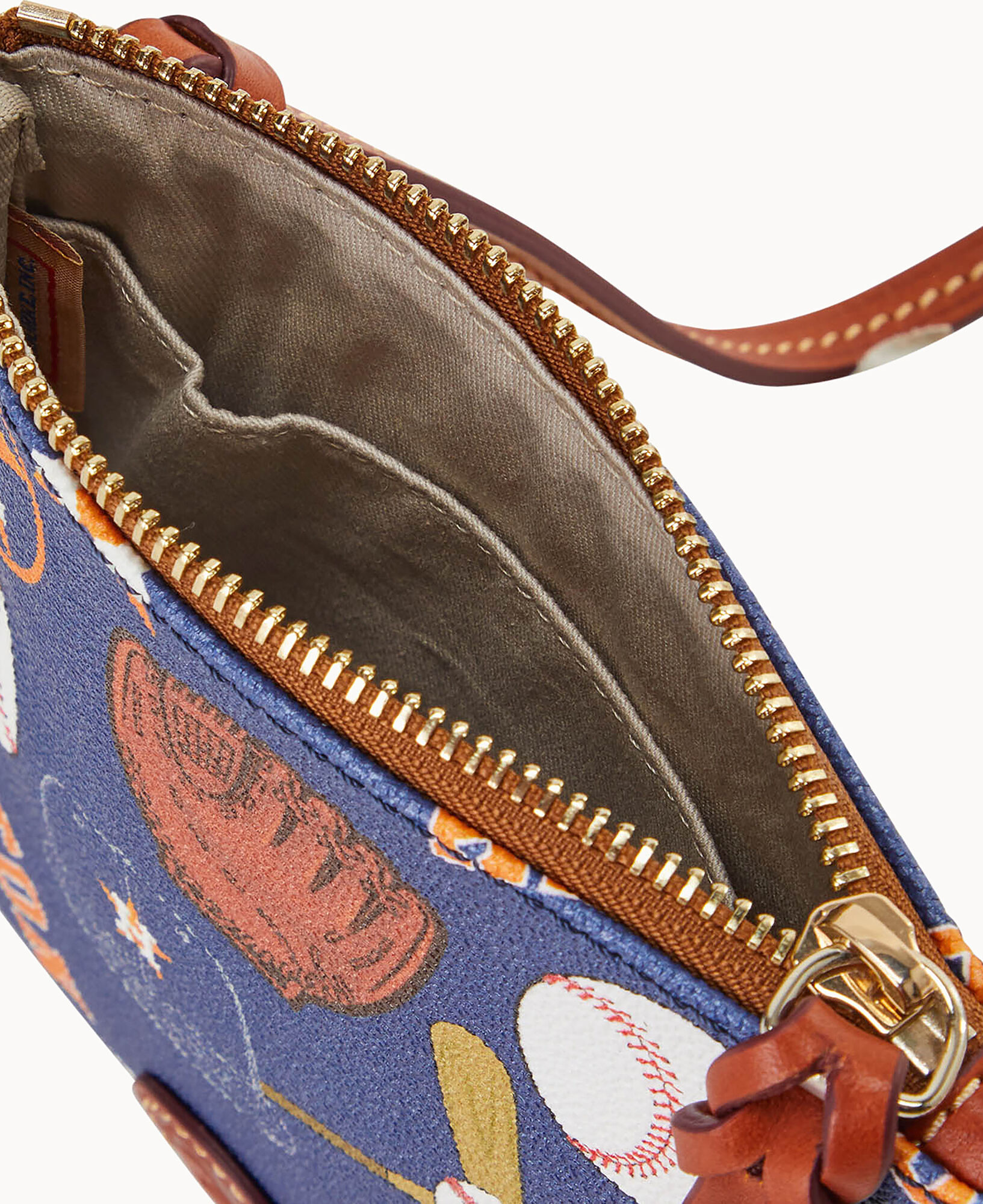 Dooney Bourke MLB Astros Small North South Top Zip Crossbody