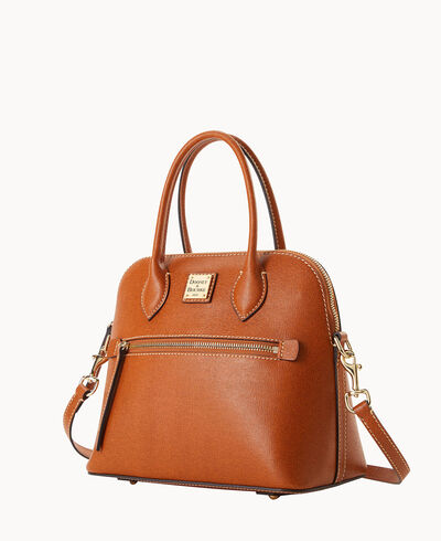 Saffiano Domed Satchel