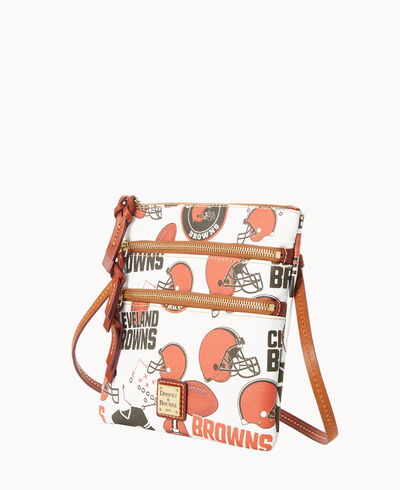 NFL Browns North South Triple Zip Crossbody