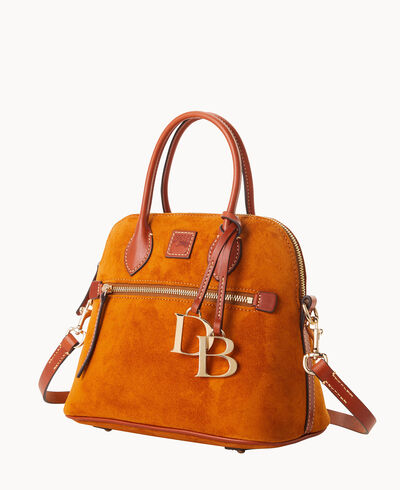 Suede Domed Satchel