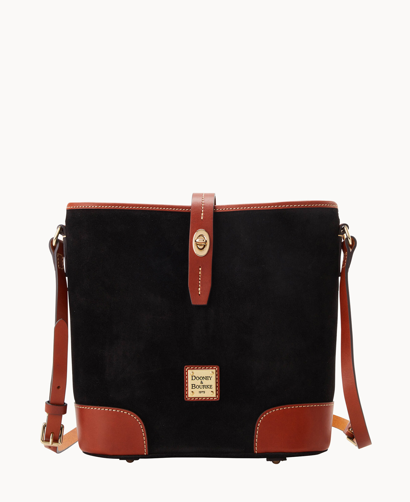 Dooney and bourke suede bucket bag clearance