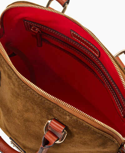 Suede Domed Satchel