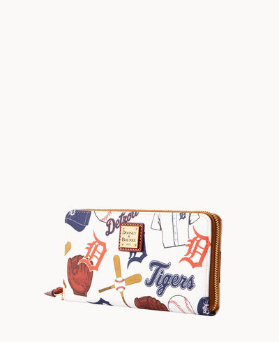 MLB Tigers Large Zip Around Wristlet