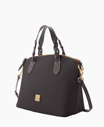 Pebble Grain Celeste Satchel