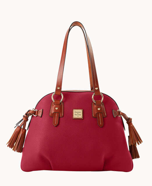 Pebble Grain Domed Satchel