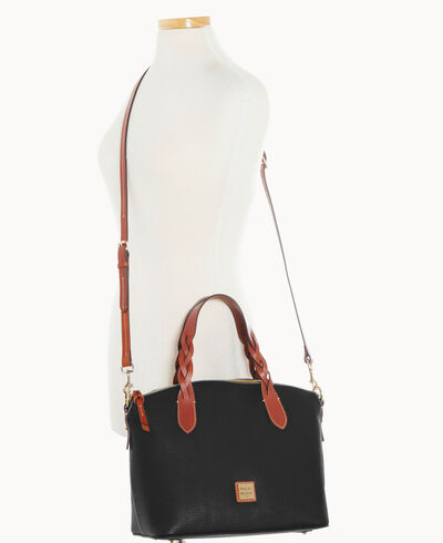 Pebble Grain Celeste Satchel