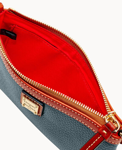 Pebble Grain Large Slim Wristlet