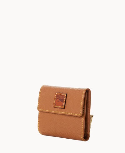 Pebble Grain Small Flap Credit Card Wallet