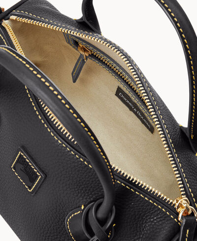 Pebble Grain Barrel Satchel