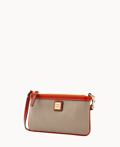 Pebble Grain Large Slim Wristlet