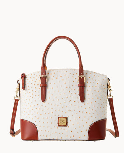 Ostrich Domed Satchel