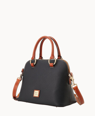 Pebble Grain Domed Satchel
