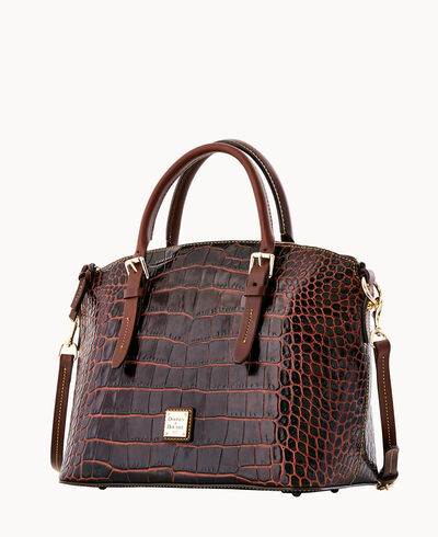 Croco Fino Domed Satchel