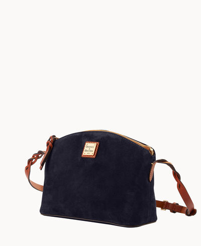 Suede Penny Crossbody