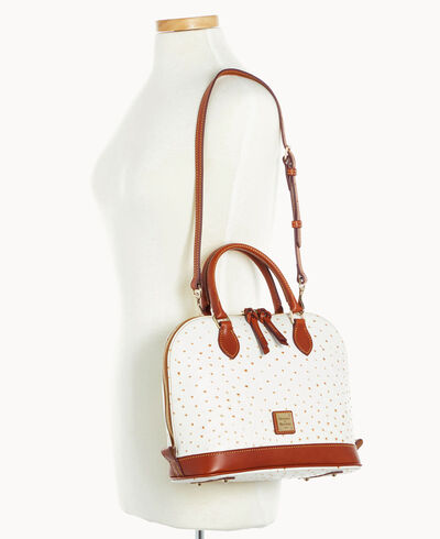 Ostrich Zip Zip Satchel